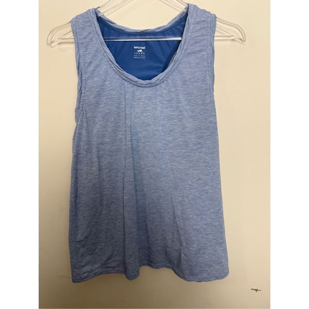 Horny Toad Blue Large Swifty Racer Tank